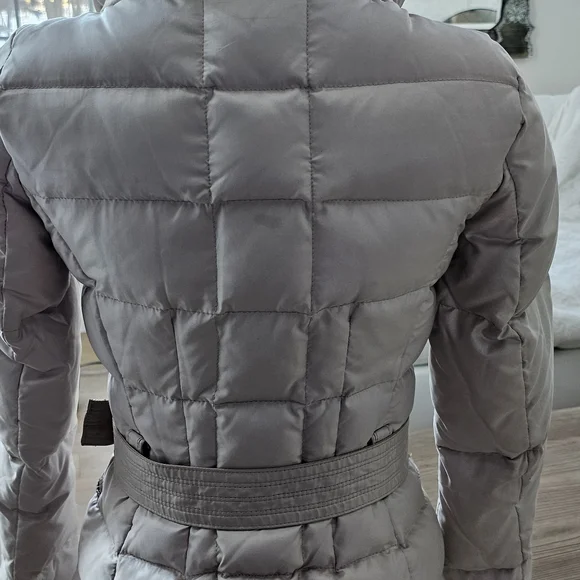 Zara Women's Quilted Puffer Jacket Down Filled with Belt - Picture 5 of 12